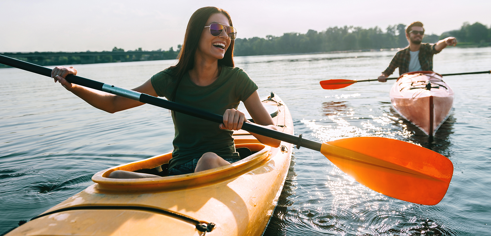 canoeing in the real de la quinta lake