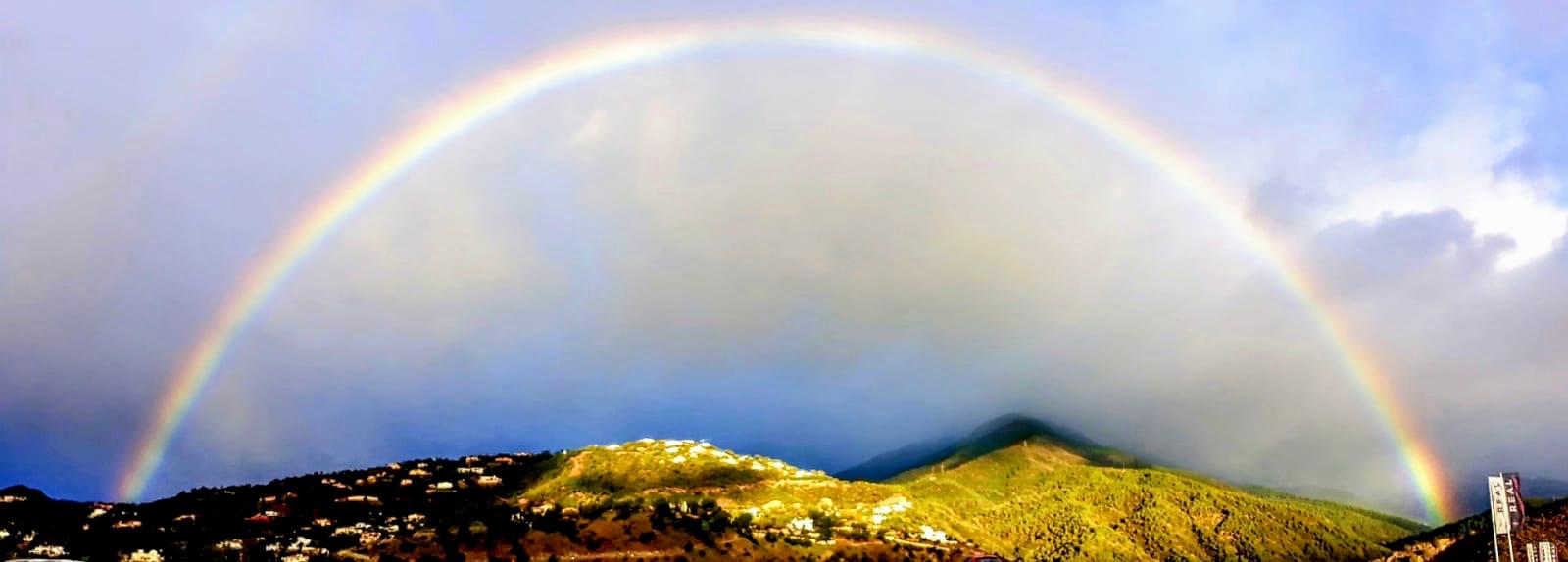 arco iris sobre real de la quinta