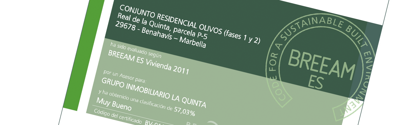 breeam certification very good: Olivos