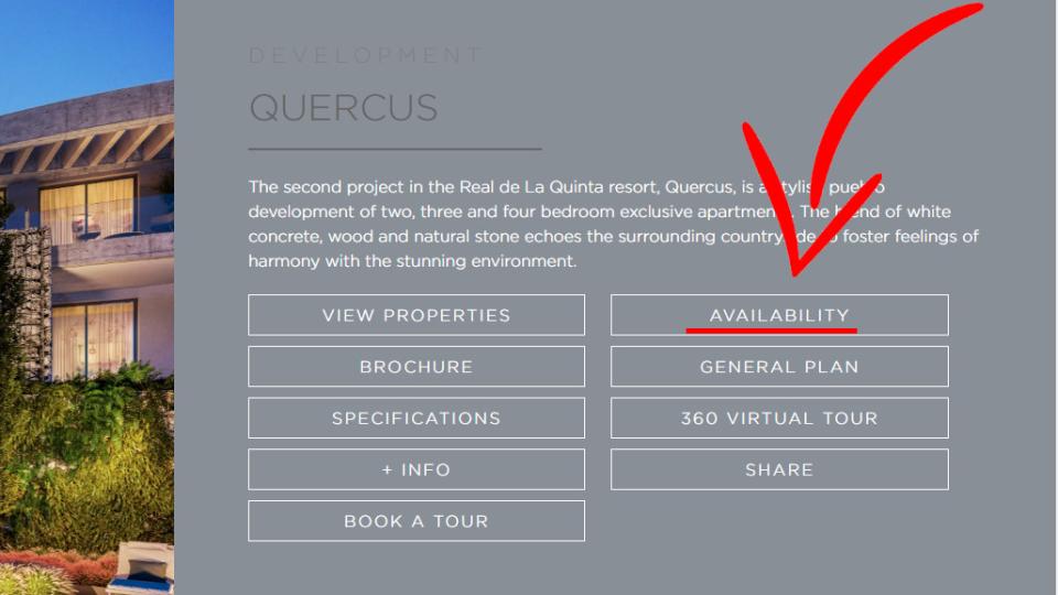 Menu Link: Disponibilidad