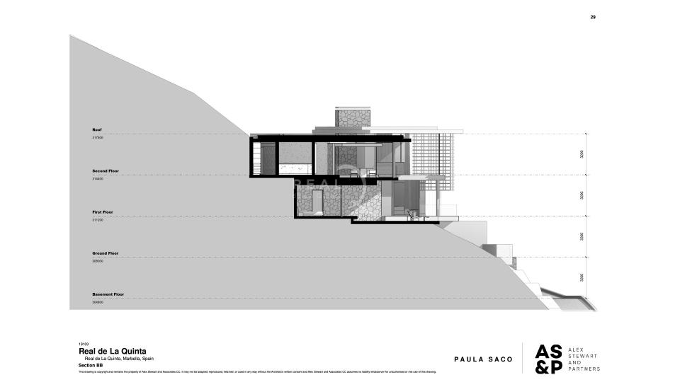 Villa Proposal Type A. Section BB
