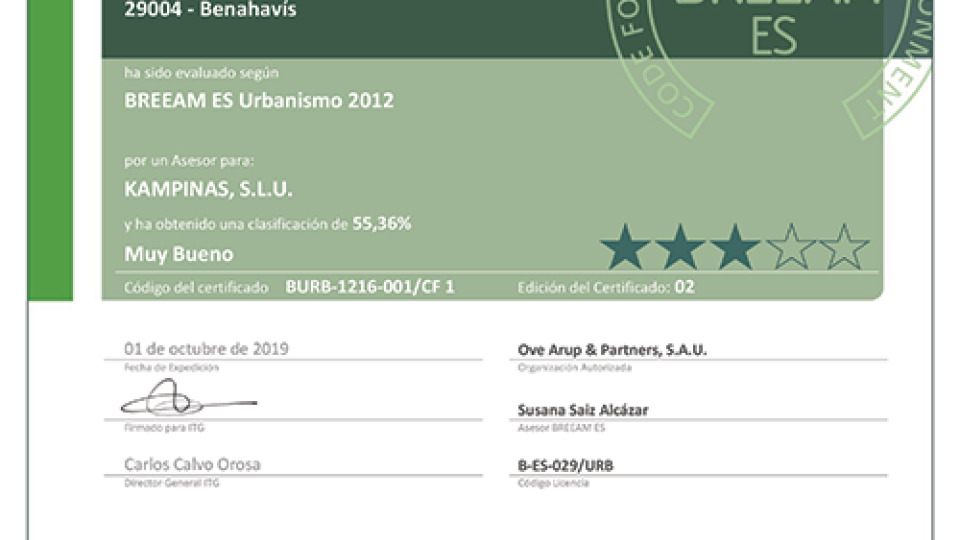 breeam certificate very good