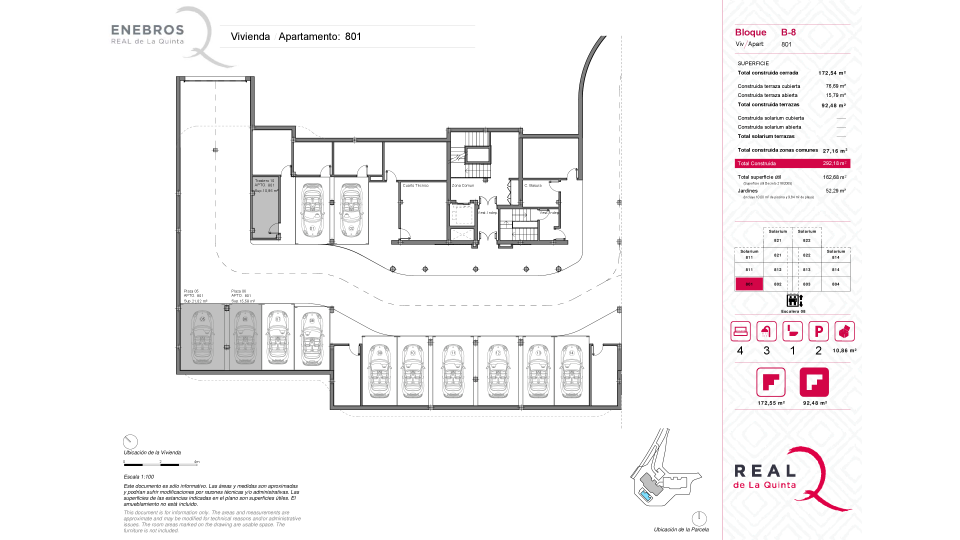 2 parking spaces and storage room