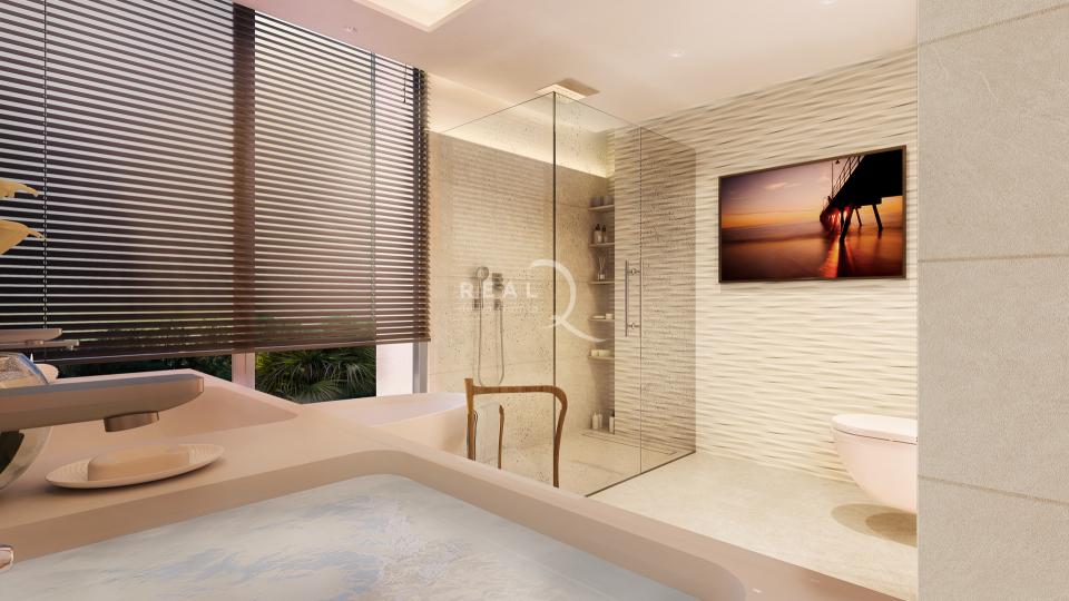 real de la quinta quercus bathroom