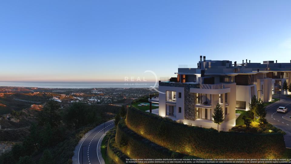 vista nocturna de los apartamentos real de la quinta