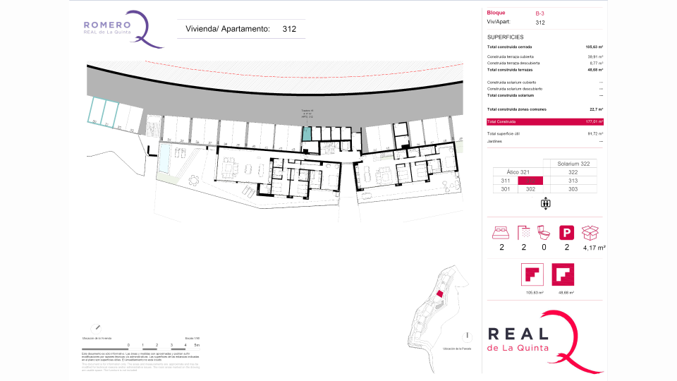 2 parking spaces and storage room