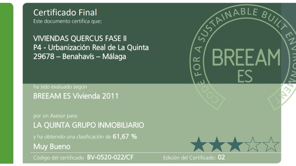 BREEAM certification Fase II