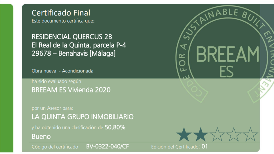 BREEAM certification Fase IIB