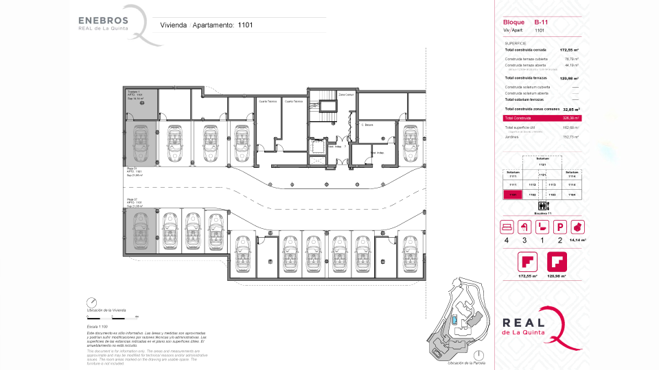 2 parking spaces and storage room