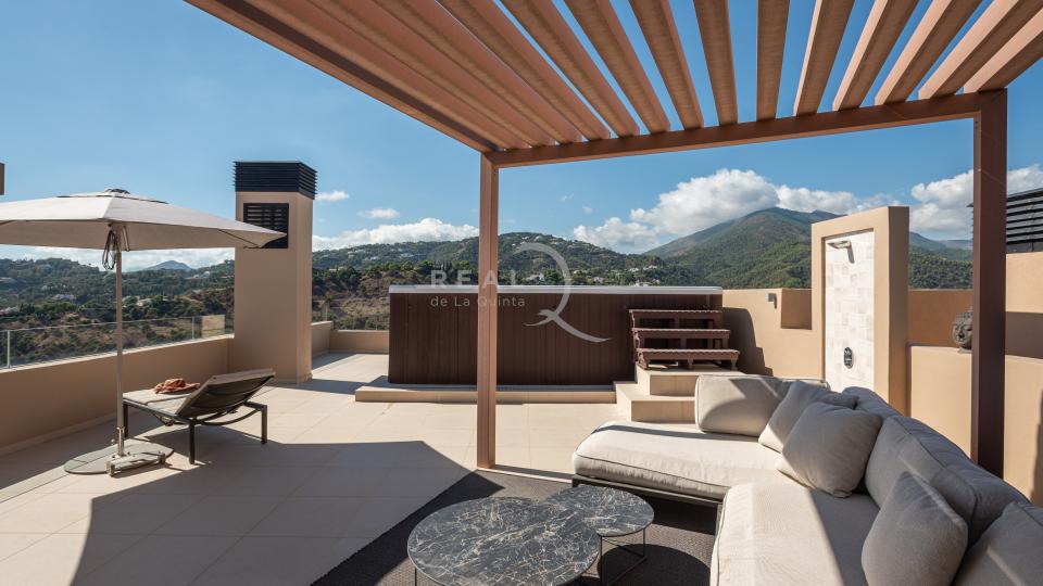 covered area on the roof terrace