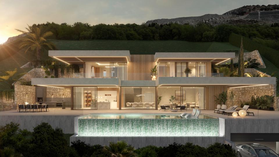 beautiful luxury villa with panoramic sea views on plot 14.3