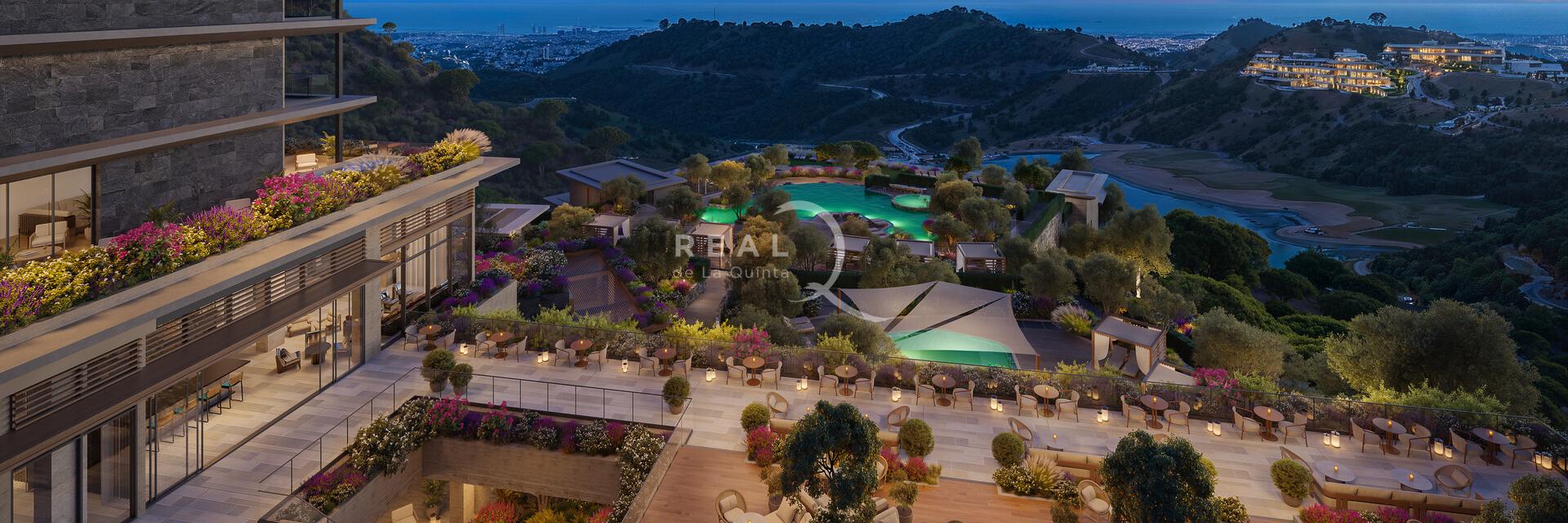 Vistas del hotel de noche