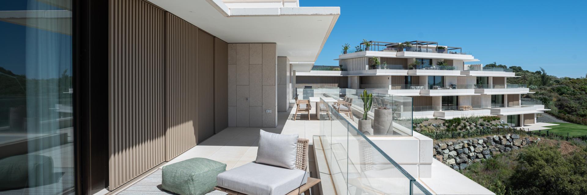 terraza en Real de La Quinta con un cielo azul