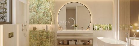 Render de un baño en Mimosas, Real de La Quinta