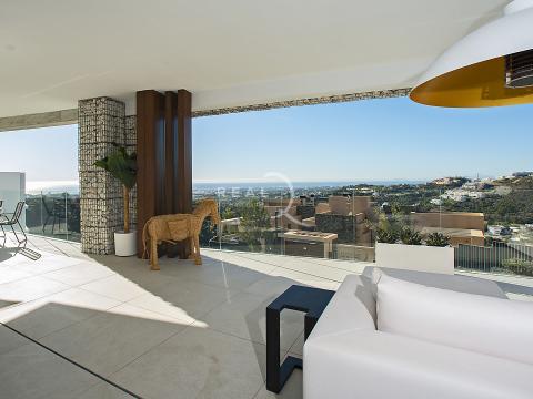 spacious and sunny terrace