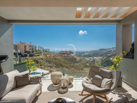 large terrace with sea views