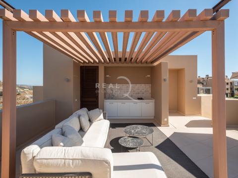 outdoor kitchen on the solarium