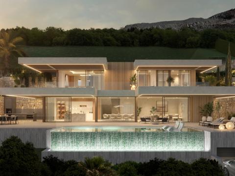 beautiful luxury villa with panoramic sea views on plot 14.3